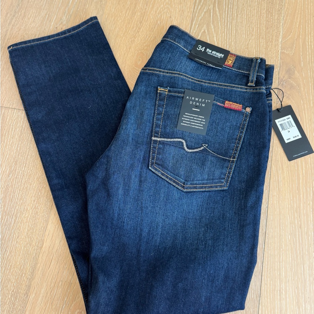 7 For All Mankind Airweft Denim “The Straight” Jeans NWT